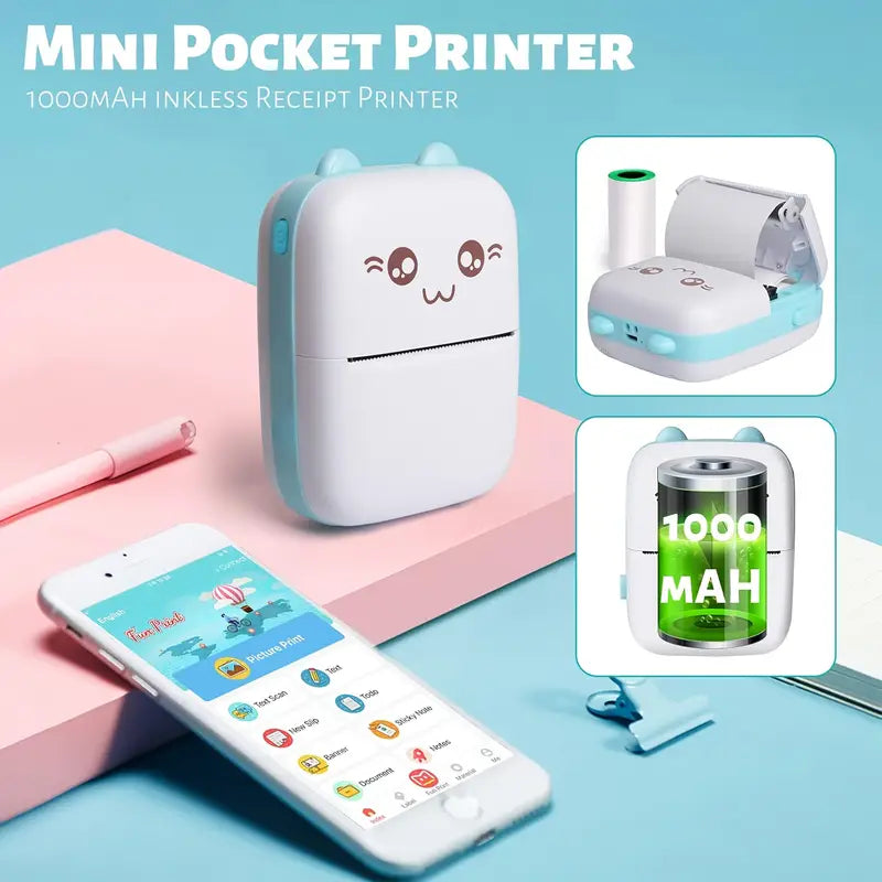 Mini Impresora termica Color Rosa