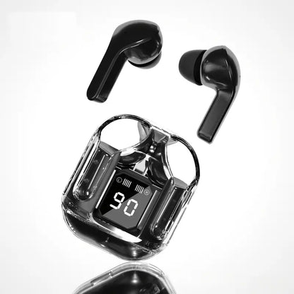 Auriculares inalámbricos con estuche transparente e indicador LED